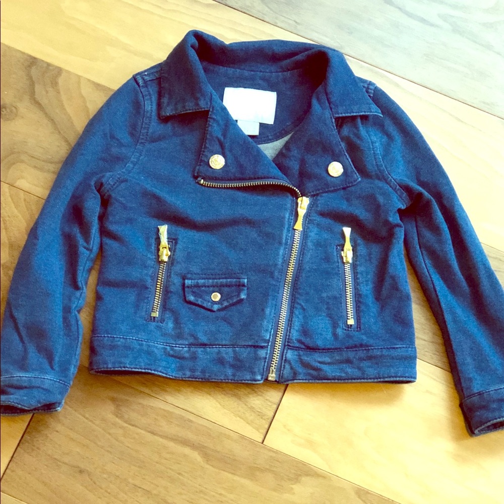 Girls Kate spade denim Moto jacket